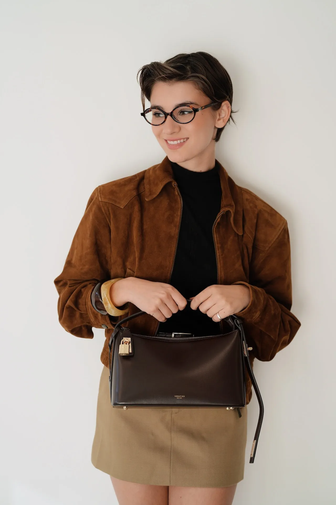Gold Chocolate Hobo Bag