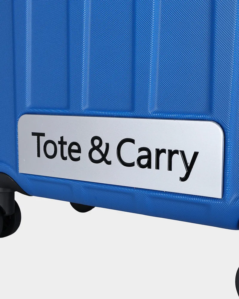 Hard Shell 3 Piece Luggage Set in Pearl Blue