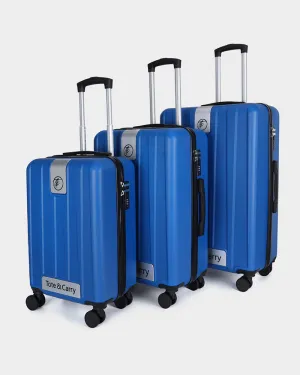 Hard Shell 3 Piece Luggage Set in Pearl Blue