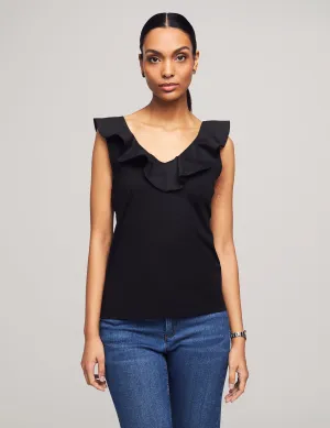Harmony Woven Combo Flounce Top- Sale