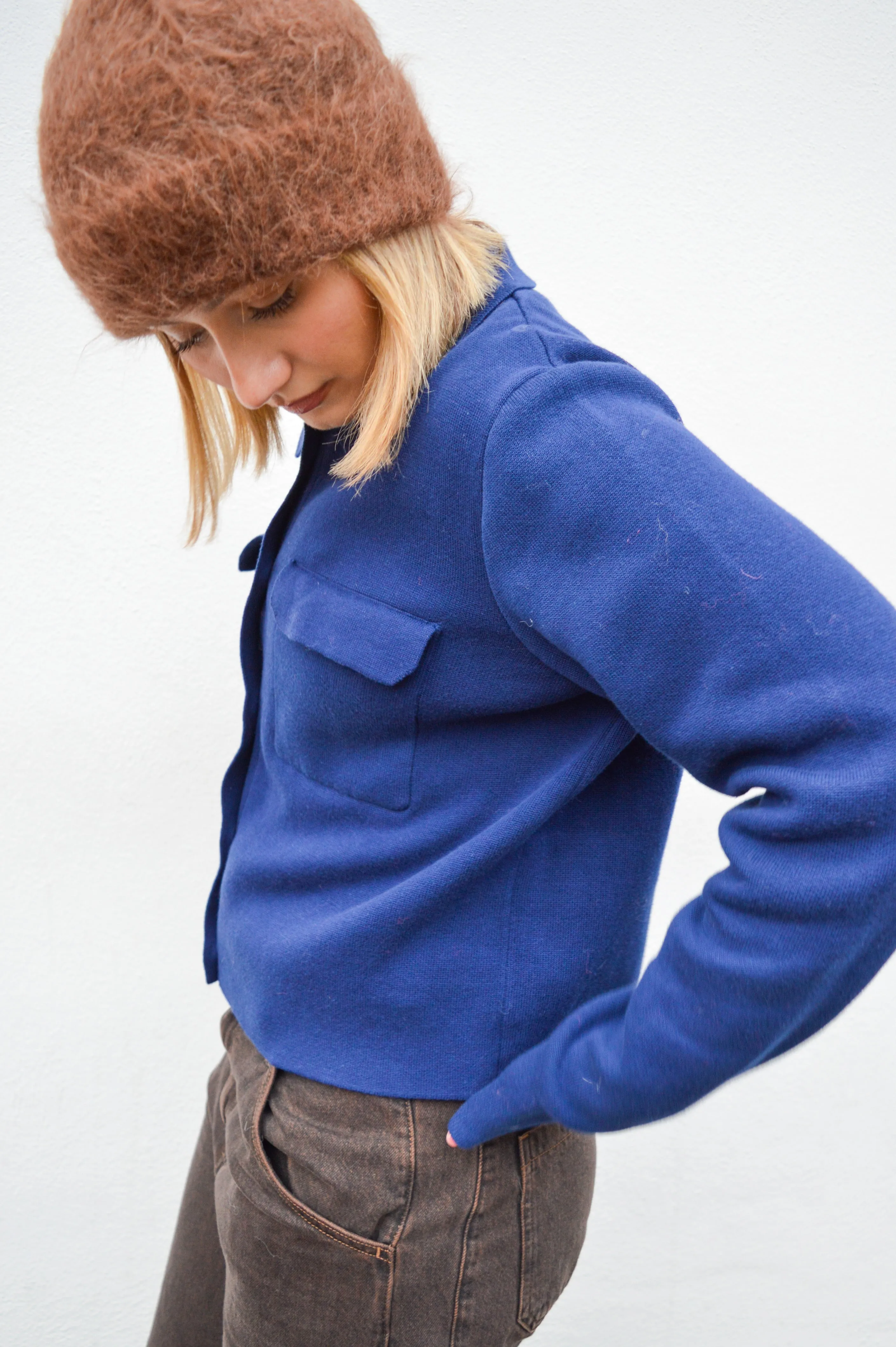 ICHI Ketty Medieval Blue Cardigan