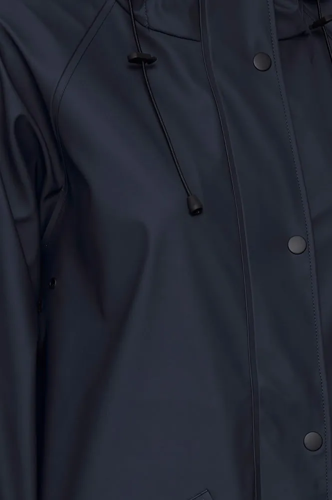 ICHI Tazi Total Eclipse Navy Raincoat