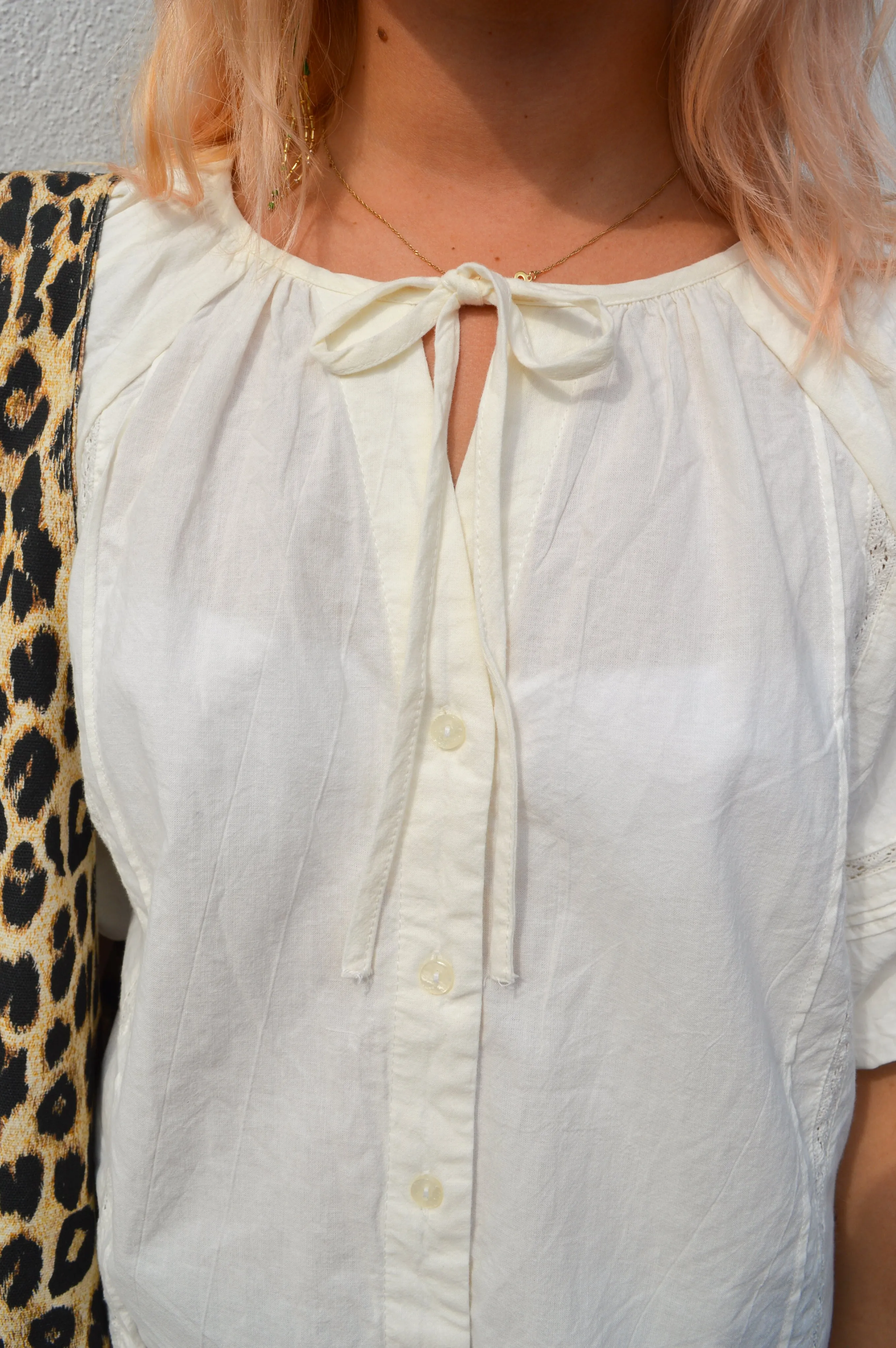 ICHI Utako Cloud Dancer Blouse