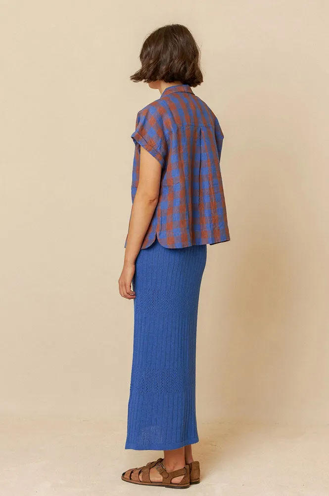 Indi & Cold Check Azul Klein Blouse