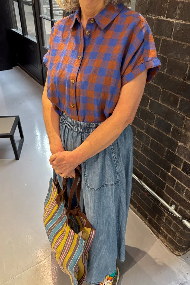 Indi & Cold Check Azul Klein Blouse