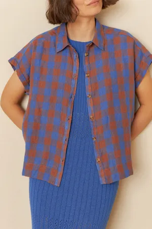 Indi & Cold Check Azul Klein Blouse