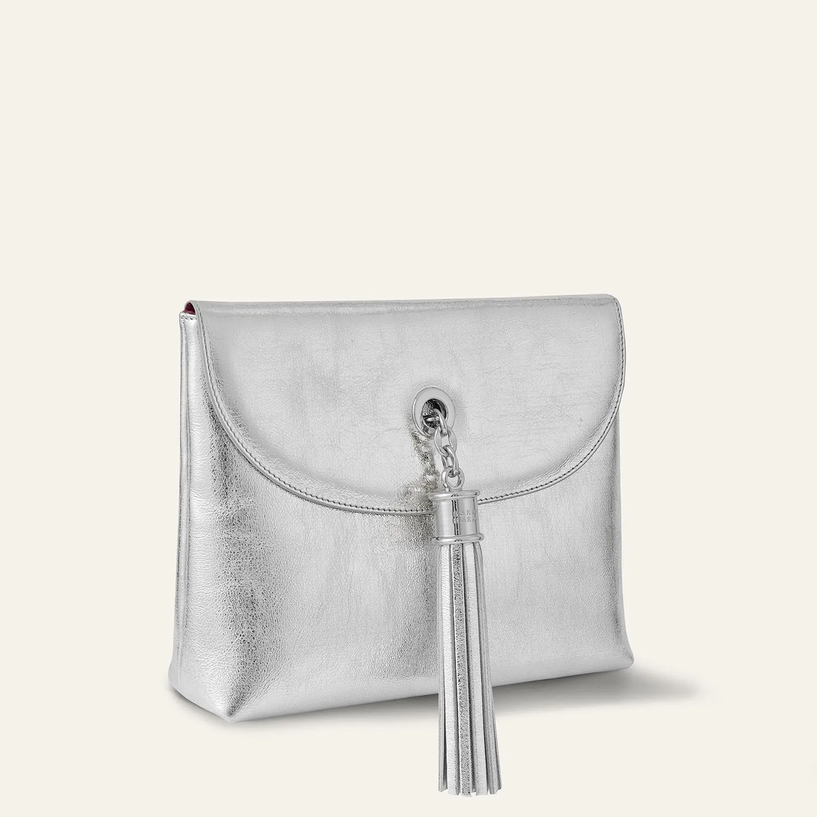 Jasmine Crossbody | Metallic Silver with Silver hardware