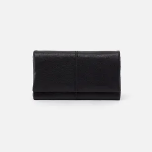 Keen Continental Wallet in Pebbled Leather - Black