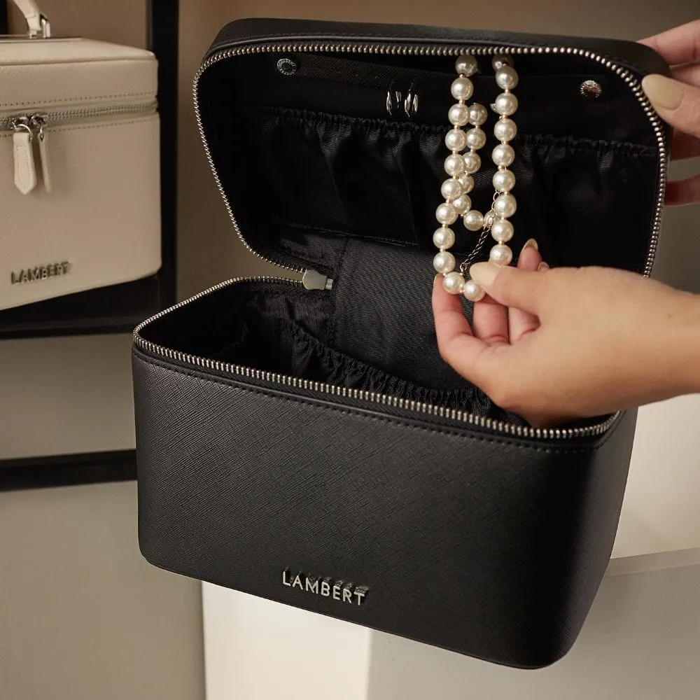 La Bella - Trousse à maquillage en cuir vegan noire