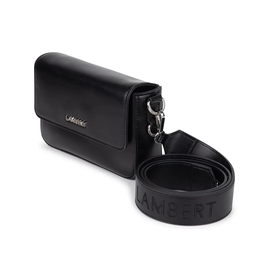 Le Amelie - Sac à main 2-en-1 en cuir vegan noir