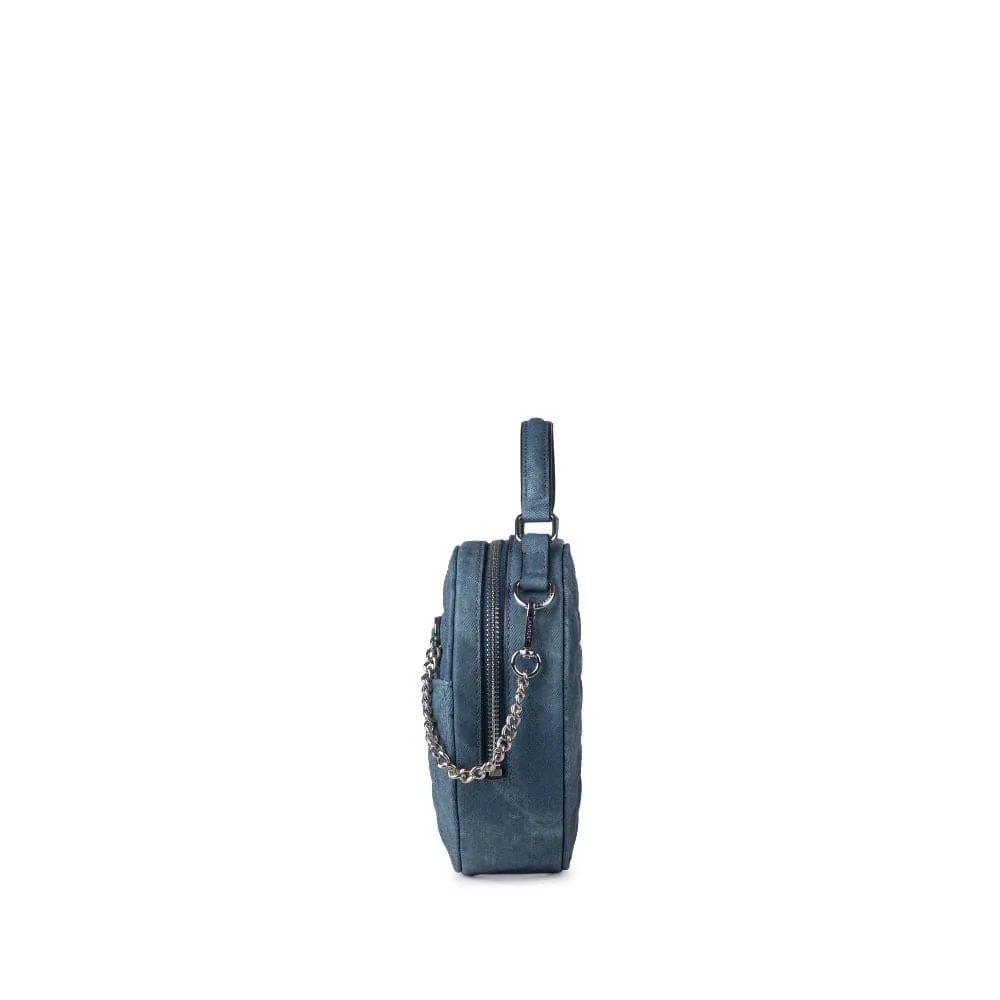 Le Cailli - Sac à main coeur 2-en-1 en cuir vegan denim