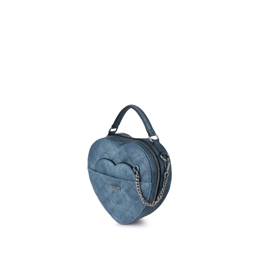 Le Cailli - Sac à main coeur 2-en-1 en cuir vegan denim