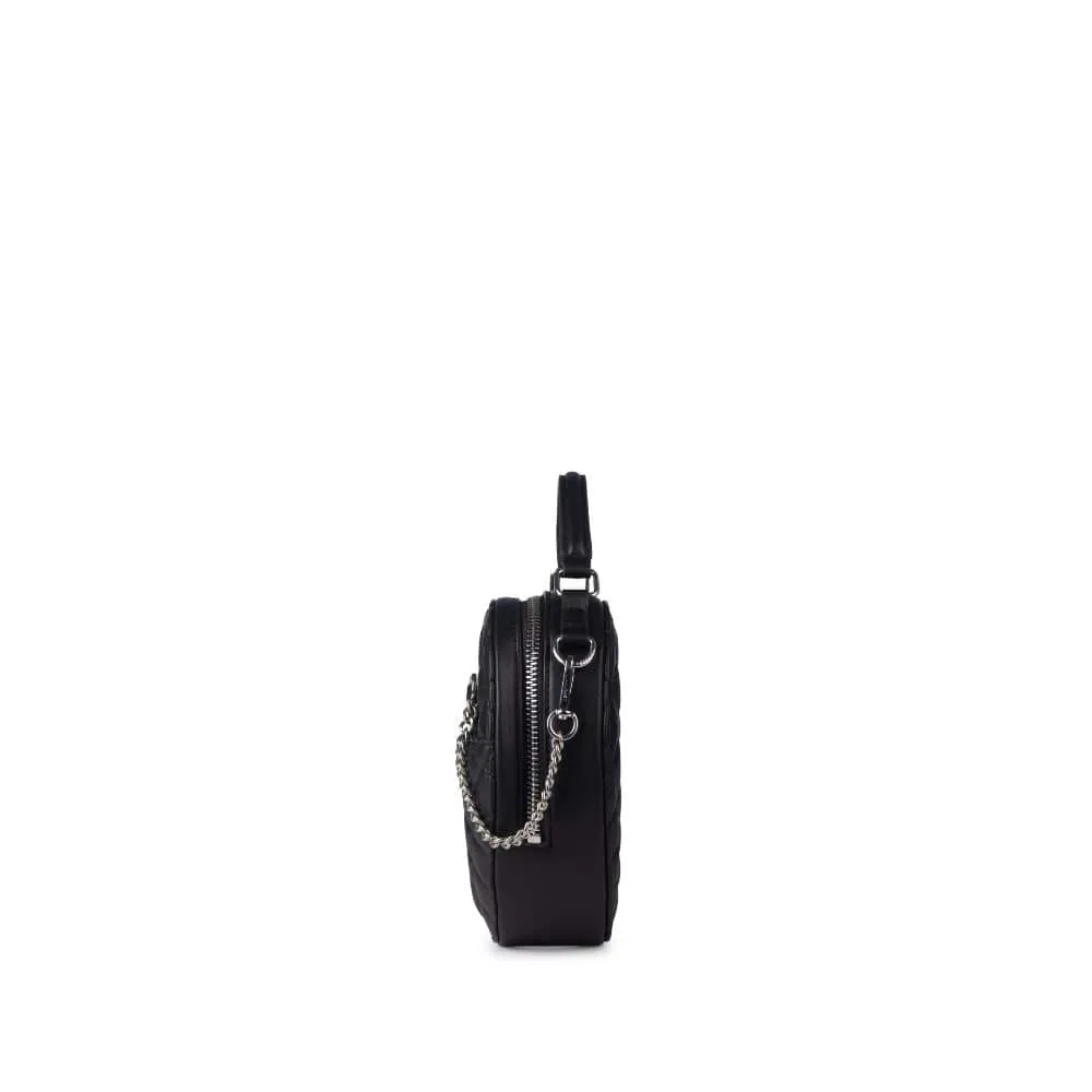 Le Cailli - Sac à main coeur 2-en-1 en cuir vegan noir