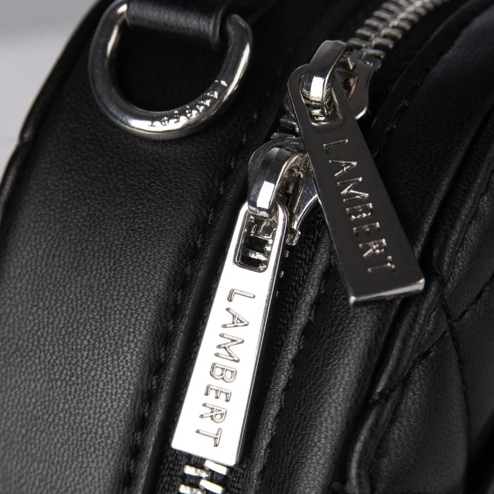 Le Cailli - Sac à main coeur 2-en-1 en cuir vegan noir