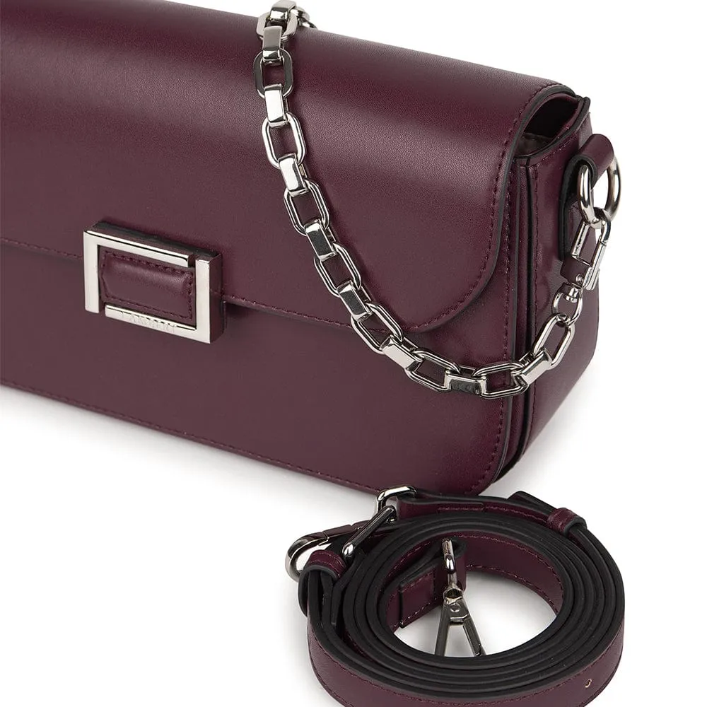 Le Maeve - Sac à main 2-en-1 en cuir vegan cabernet