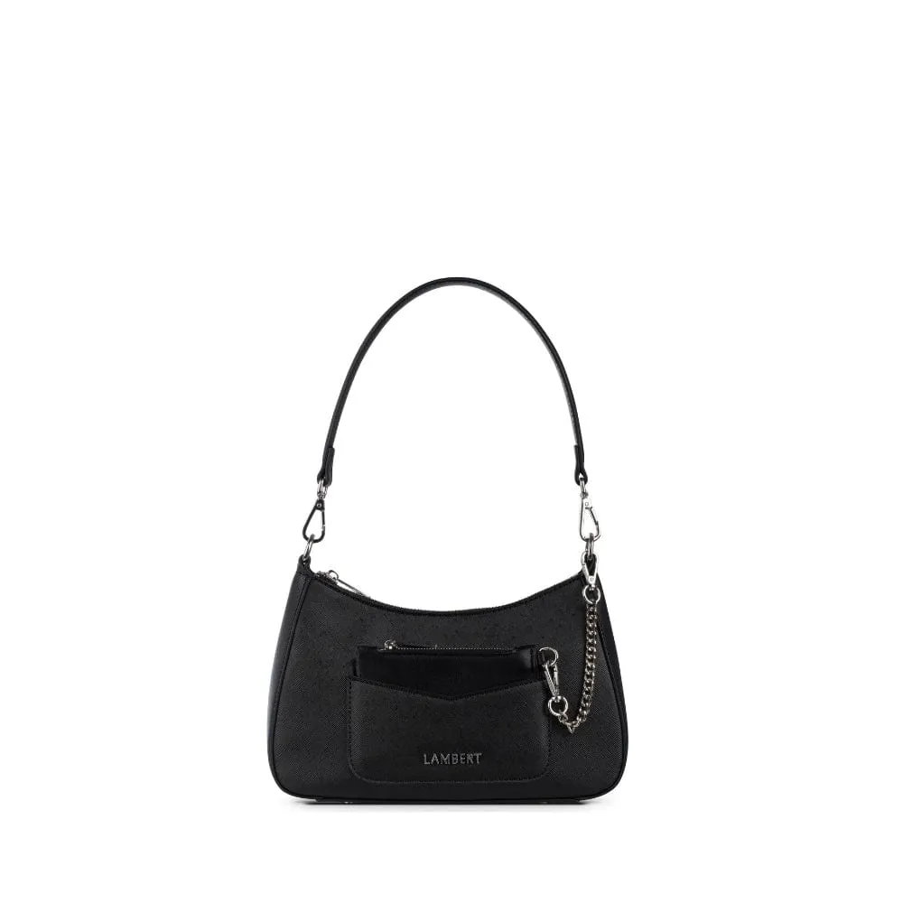 Le Nicole -  Sac à main 2-en-1 en cuir vegan noir