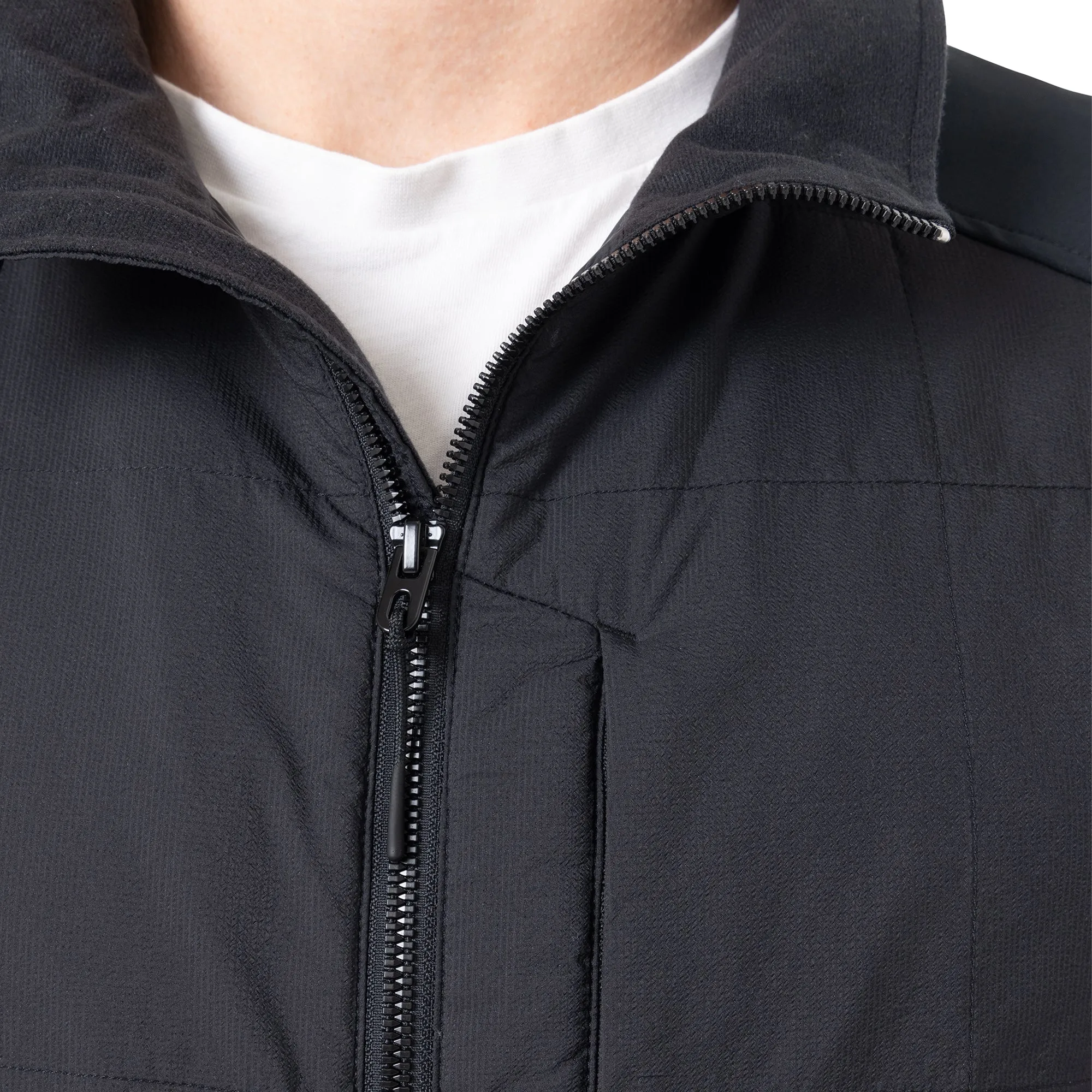 Light Wt. Mixed Media Jacket - Black