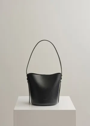LITTLE LEO BUCKET BAG - BLACK VITELLO
