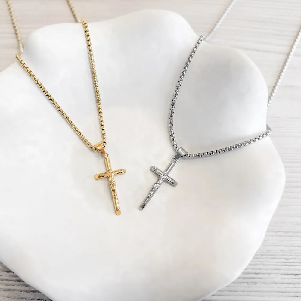 Luca L'uomo Mens Collection Cross Necklace