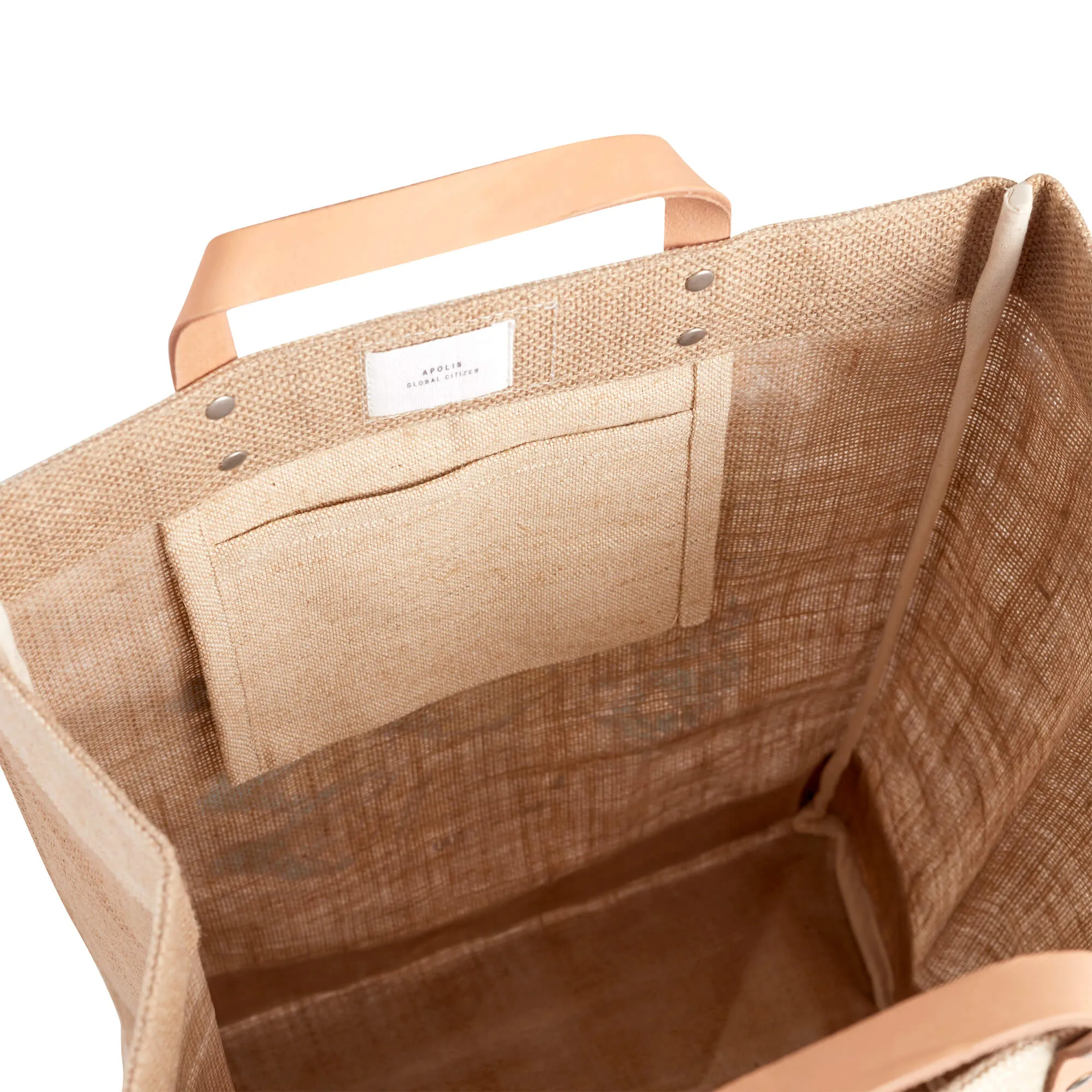 Market Bag in Natural with PICNIC