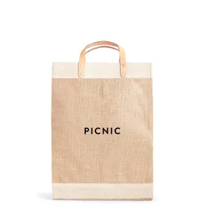 Market Bag in Natural with PICNIC
