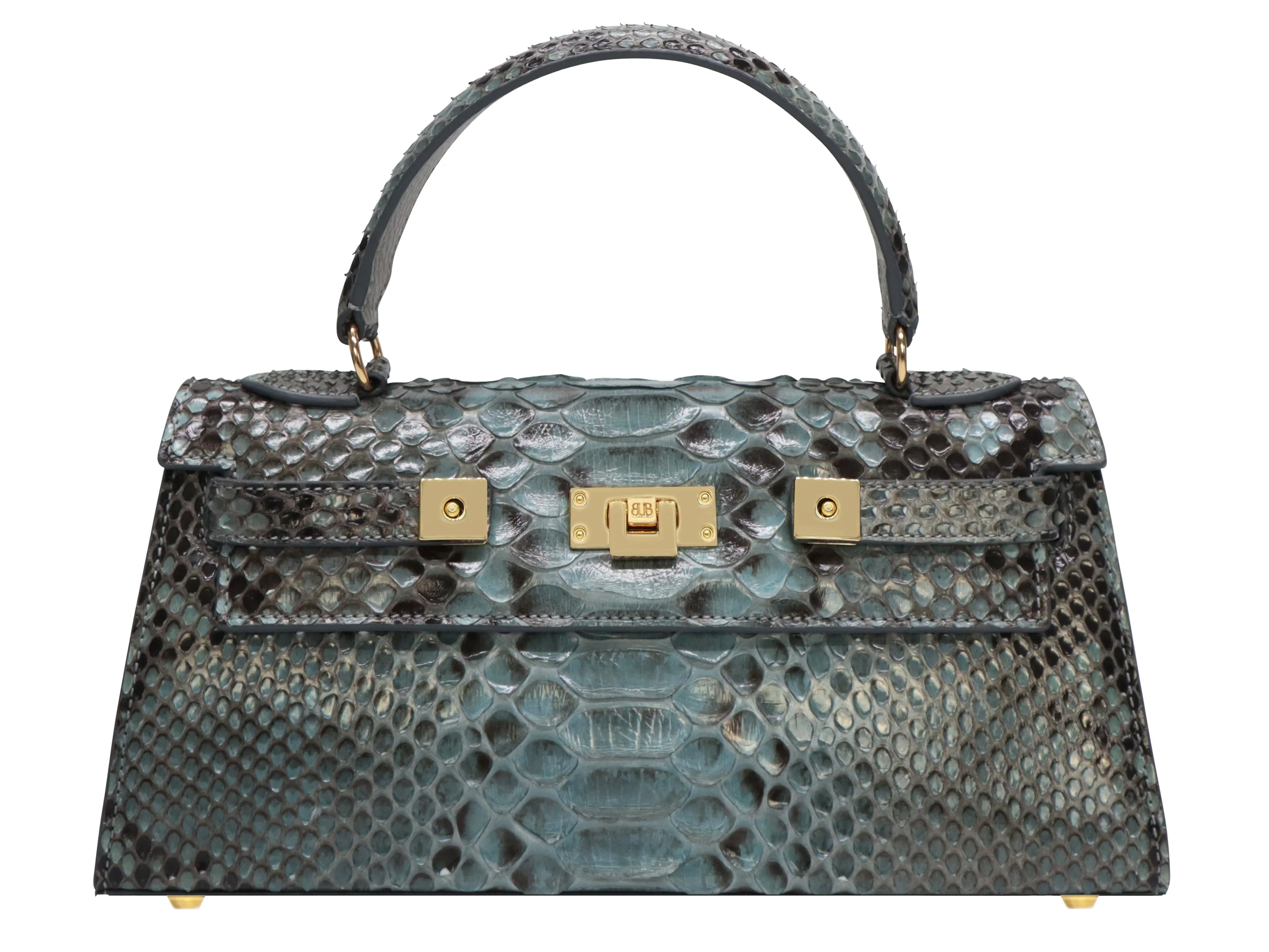 Maya East West Pythonskin Handbag - Celadon