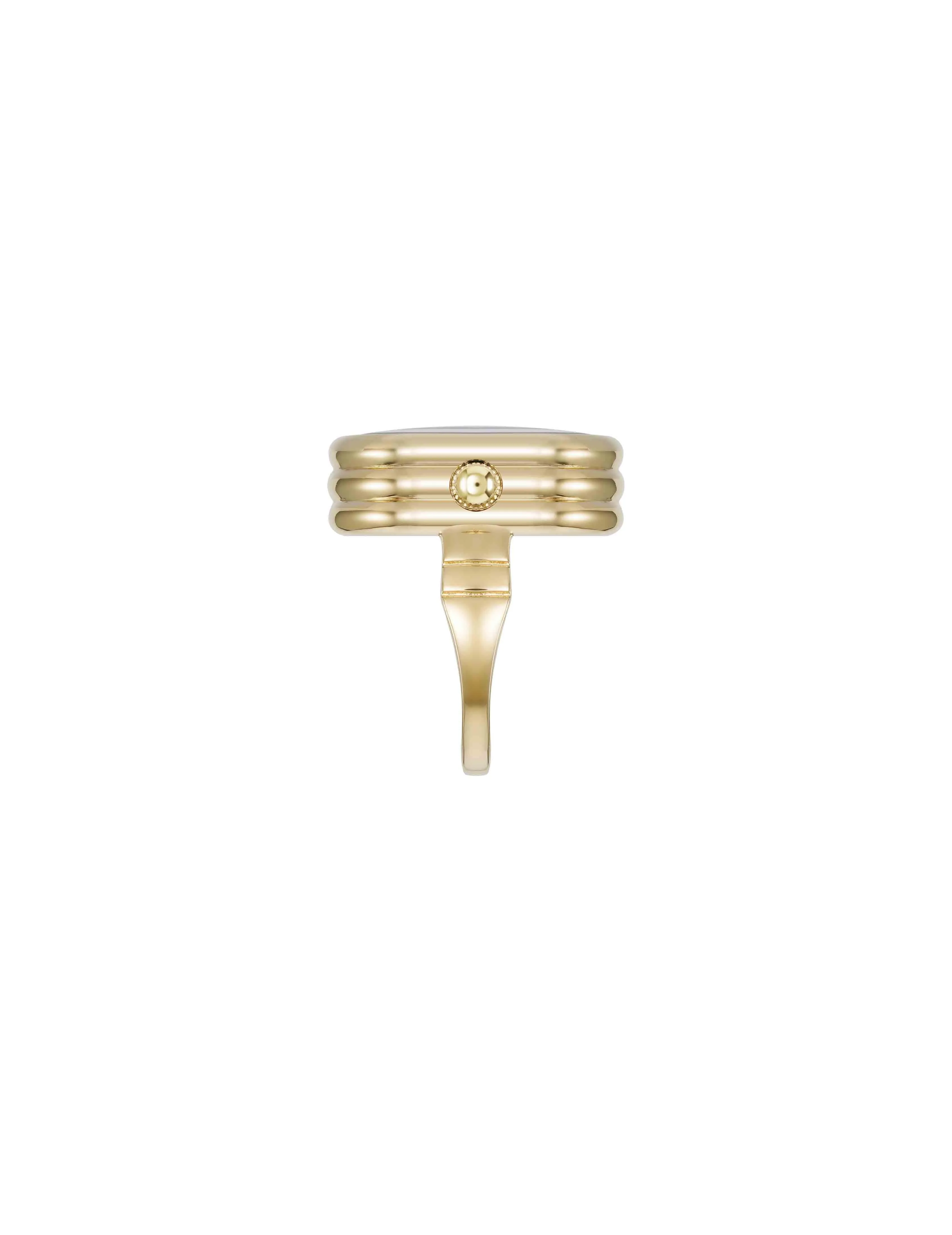 Oval Gemstone Ring Watch