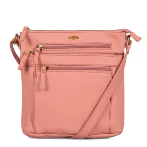 Pebbled N/S Crossbody Bag