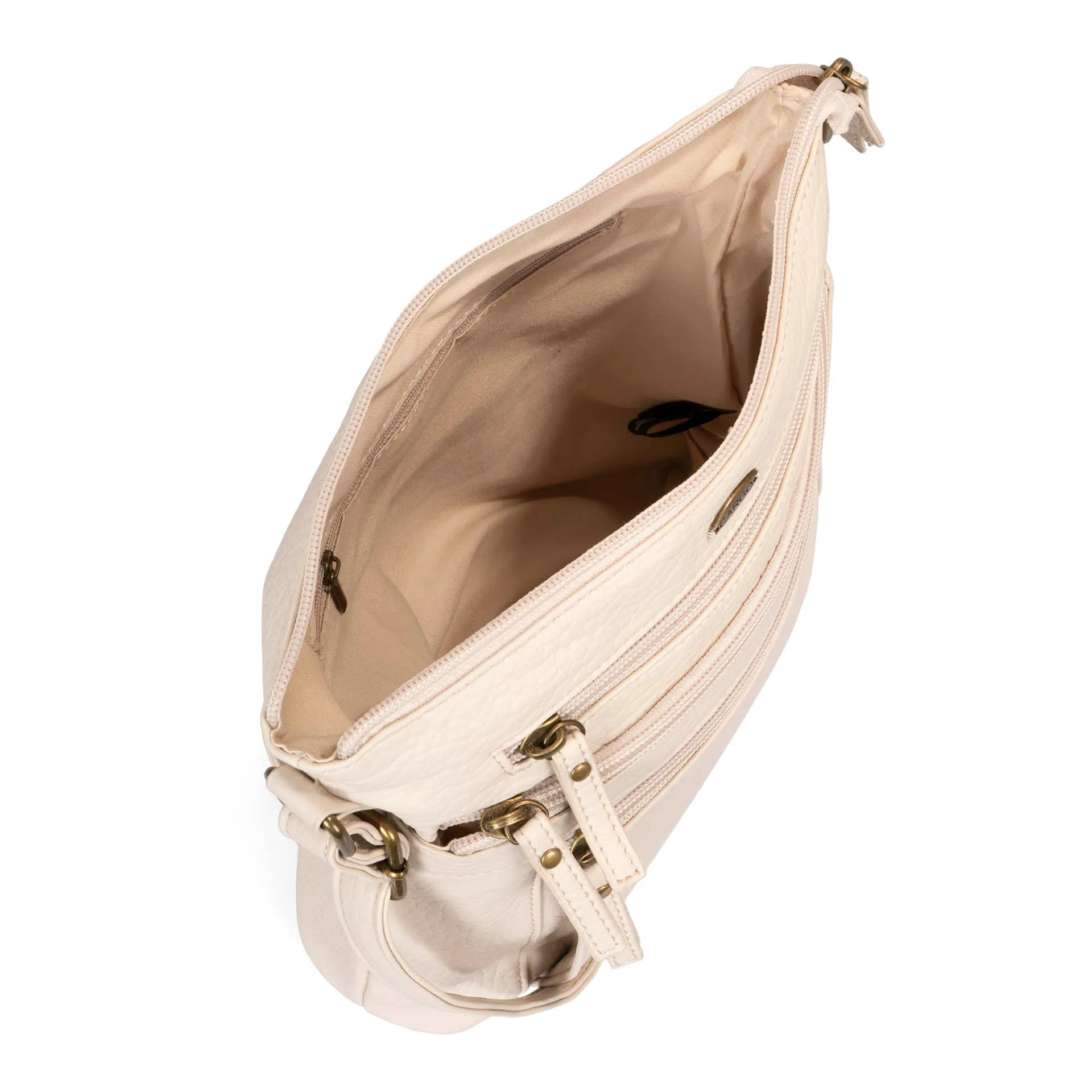 Pebbled N/S Crossbody Bag
