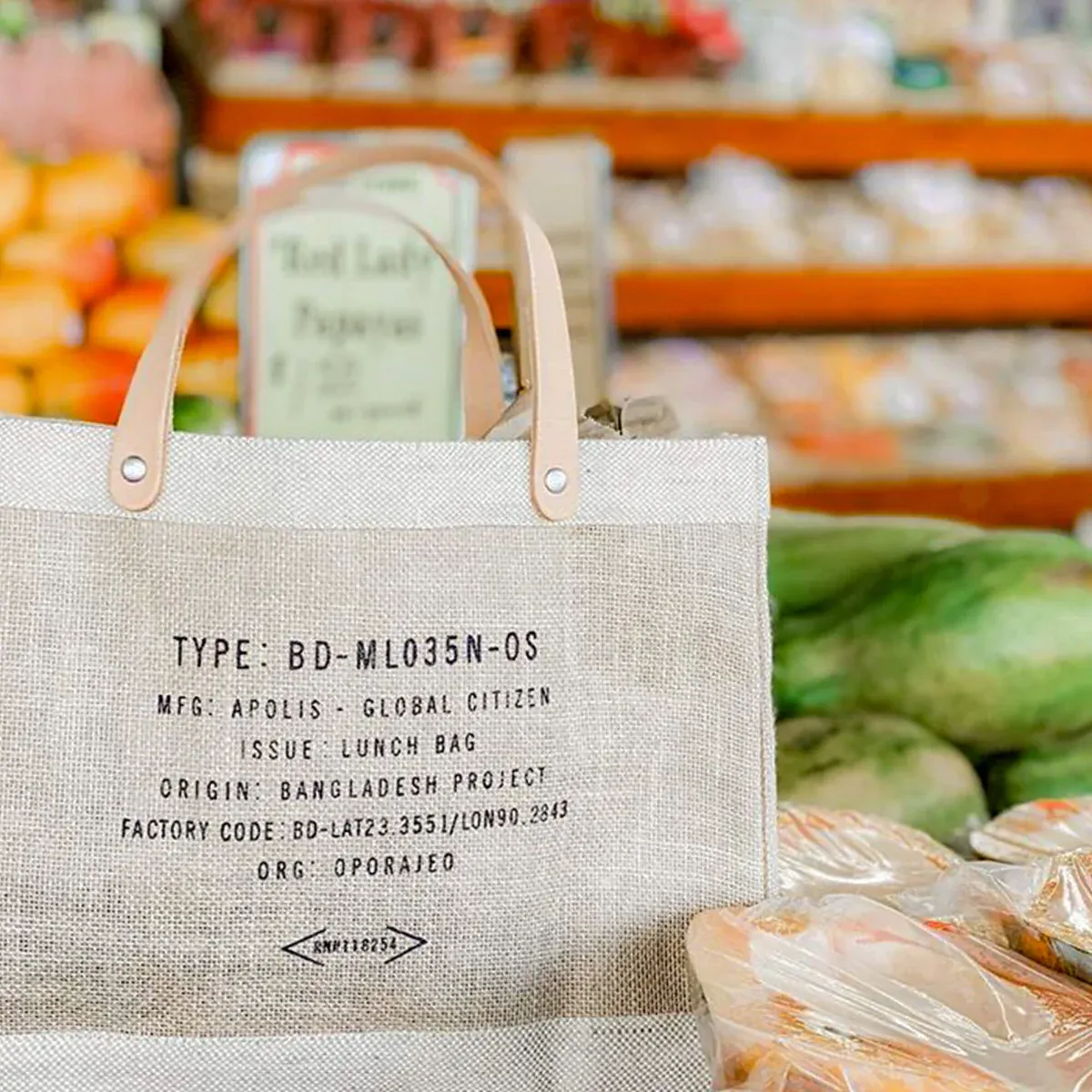 Petite Market Bag in Natural Crest by Amy Logsdon
