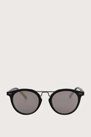 Pilar Black Round Sunglasses	