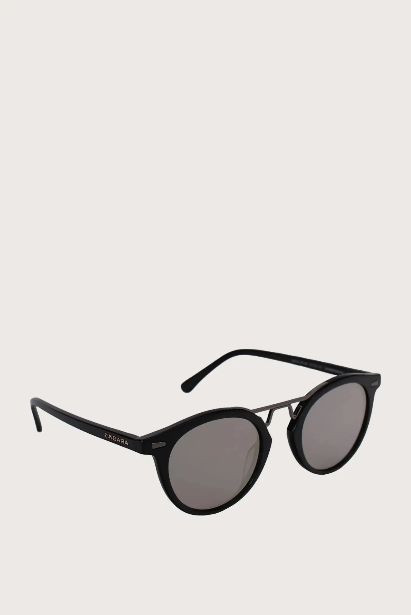 Pilar Black Round Sunglasses	