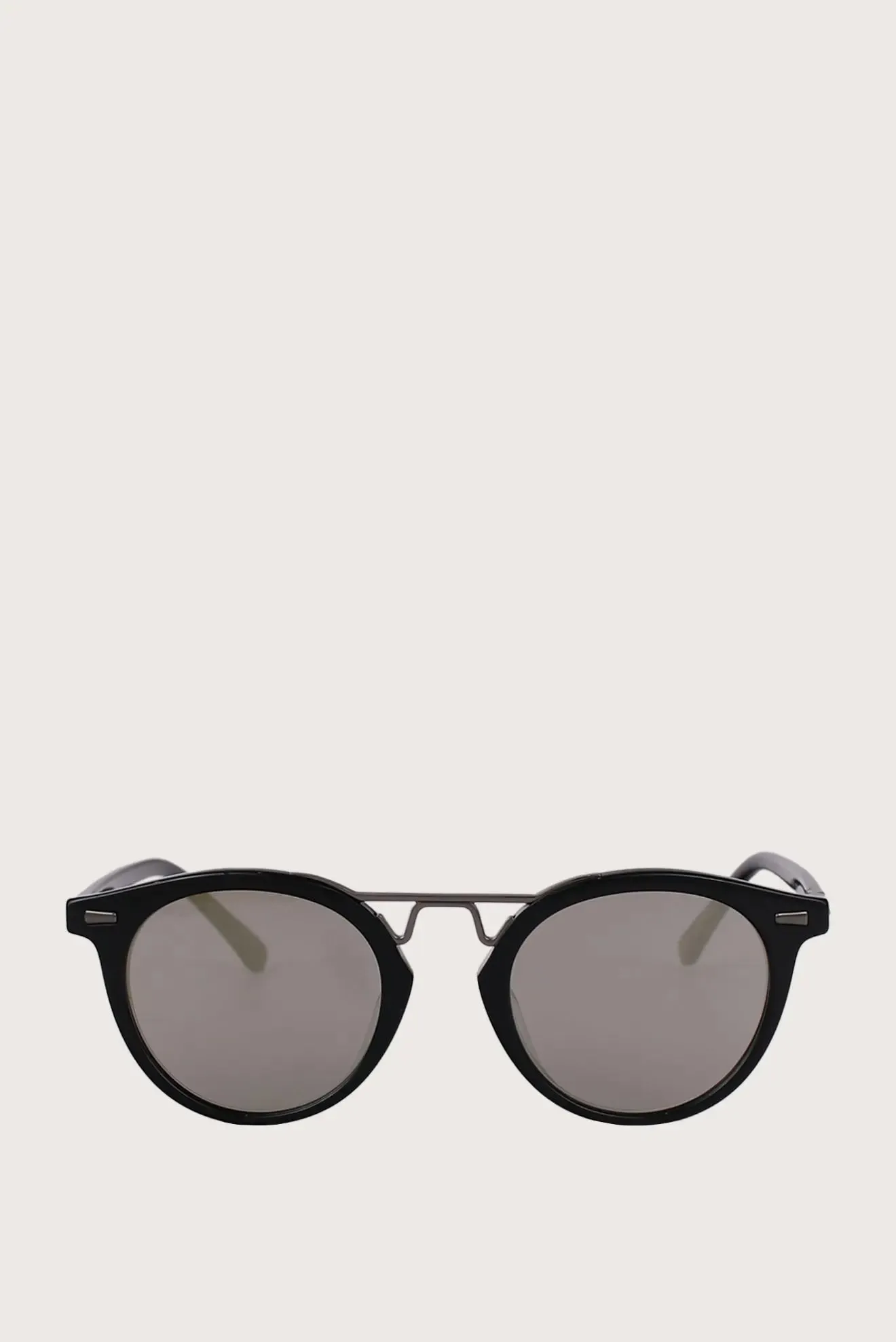 Pilar Black Round Sunglasses	