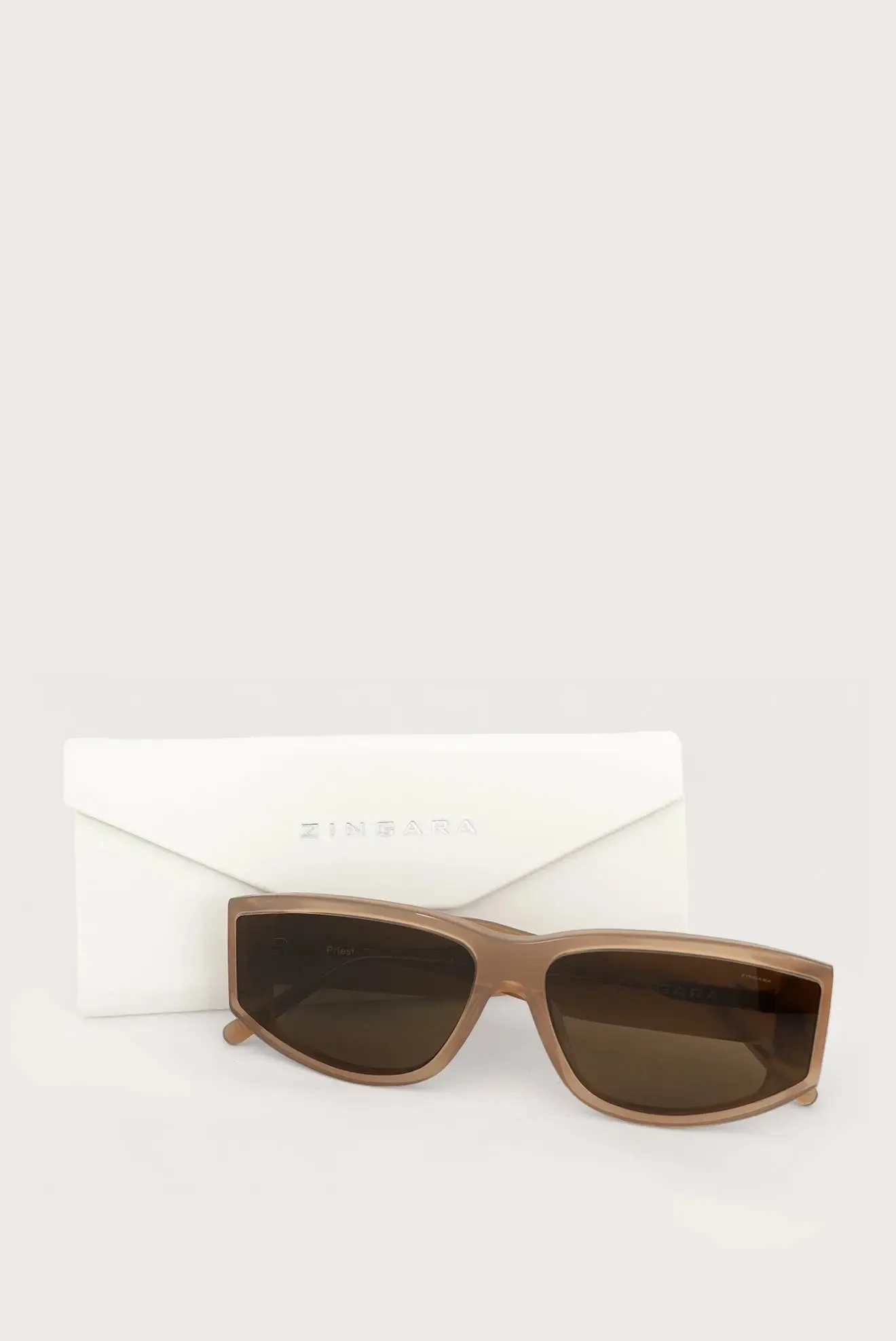 Priest Glasses - Rectangular - Dark Carey