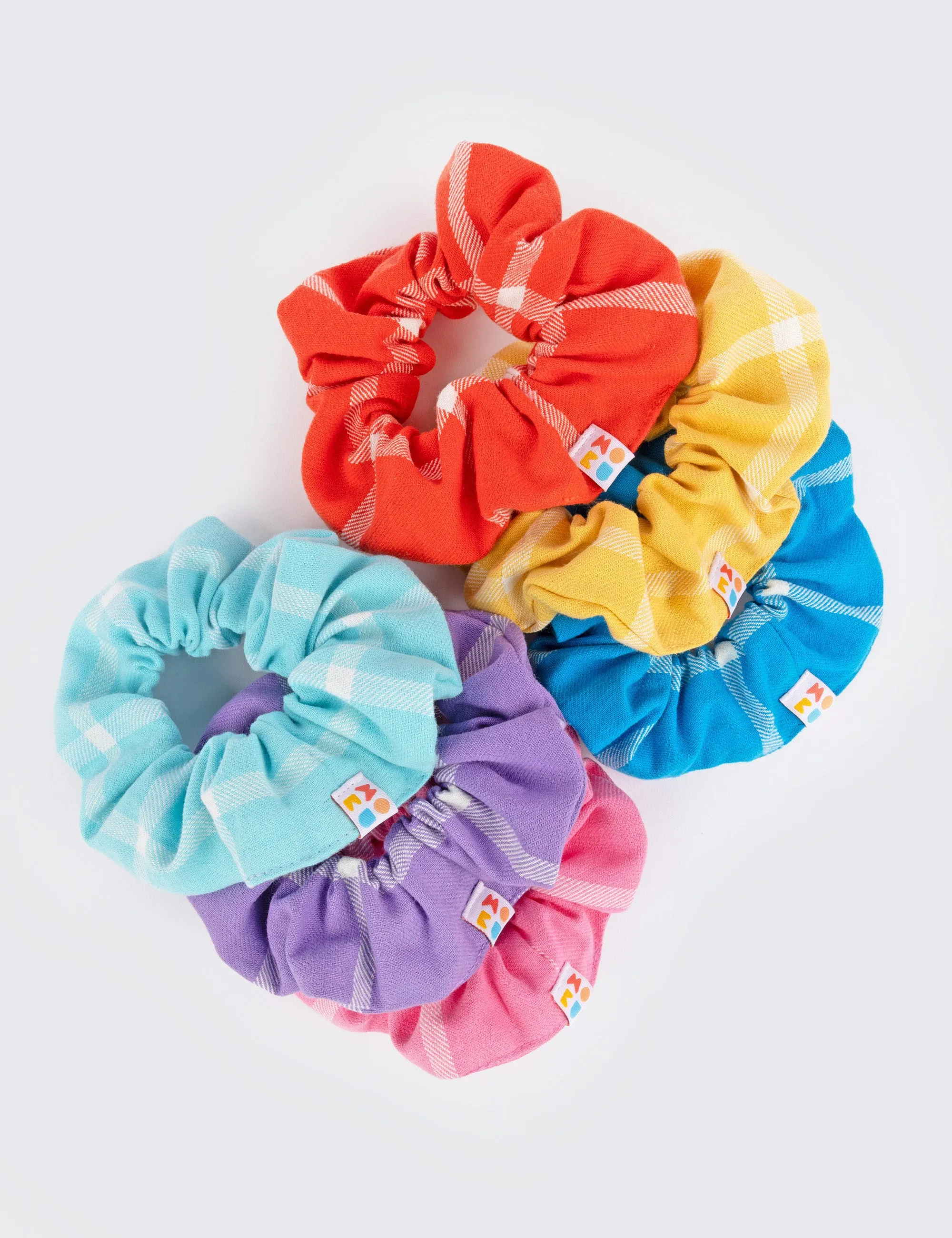 Primary Grid Scrunchie 3-Pack