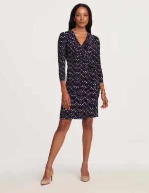 Printed Classic Wrap Dress- Sale