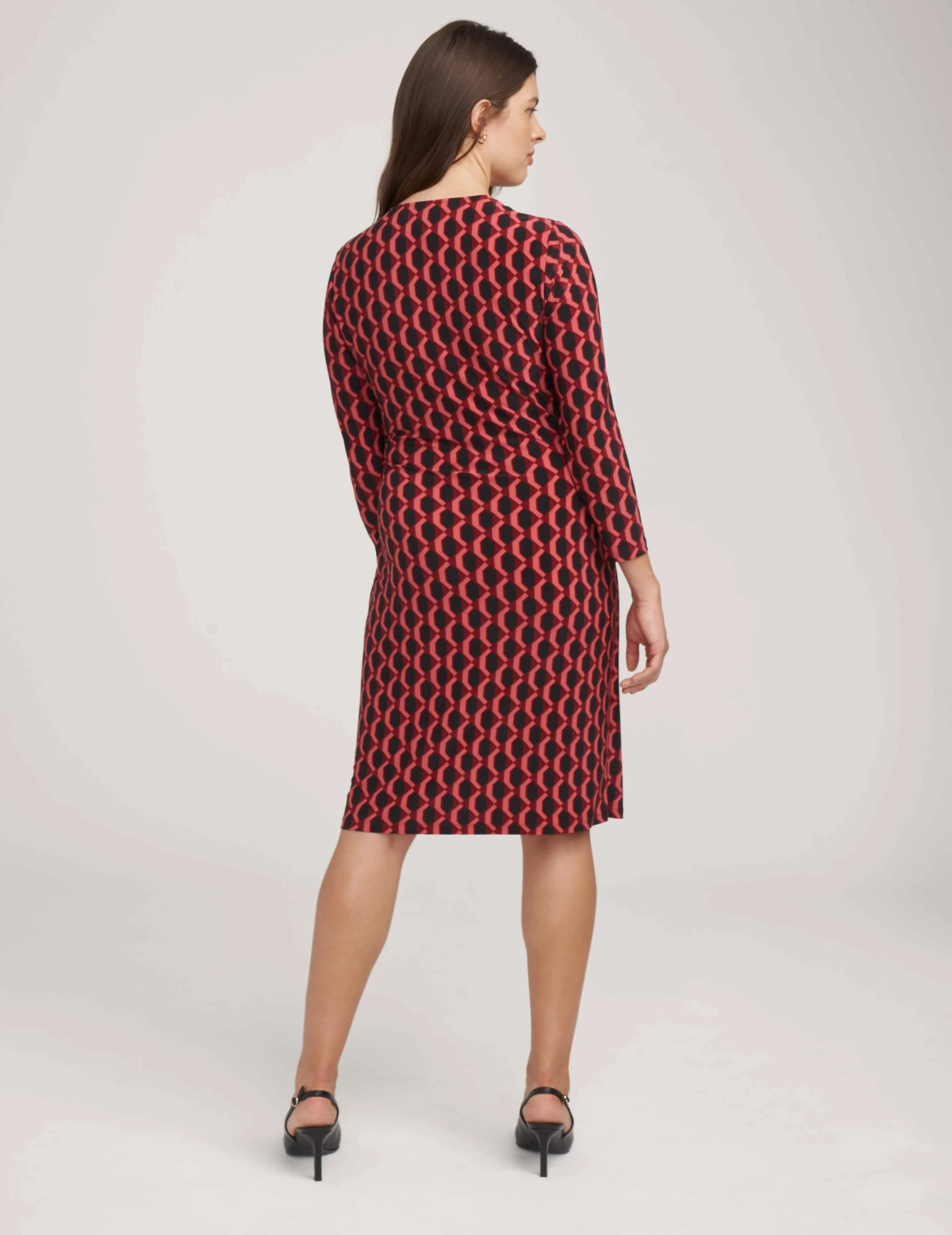 Printed Classic Wrap Dress- Sale