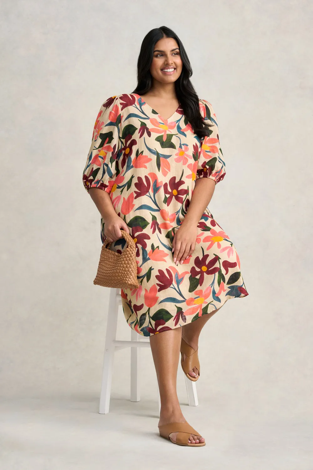 Printed Swing Dress - Joyful Floral