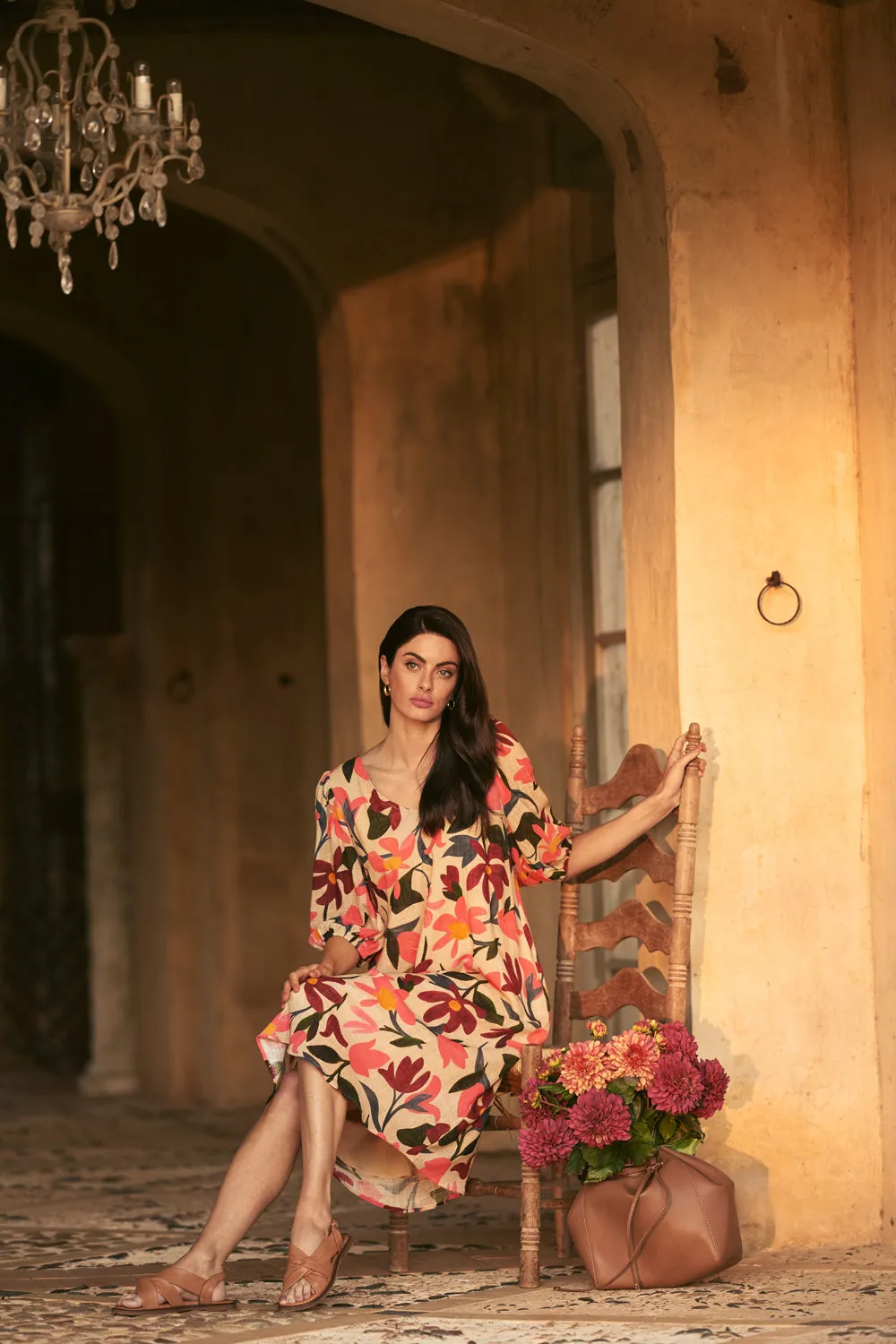 Printed Swing Dress - Joyful Floral