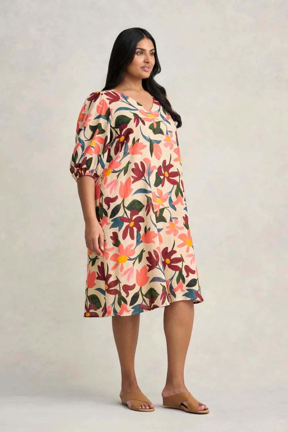 Printed Swing Dress - Joyful Floral