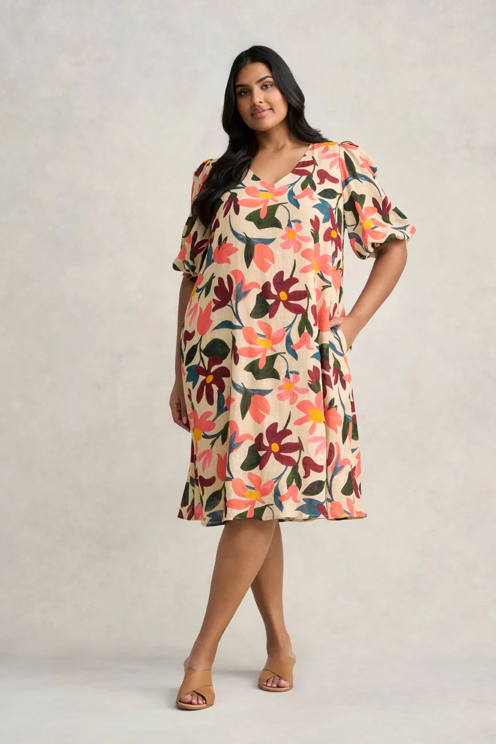 Printed Swing Dress - Joyful Floral