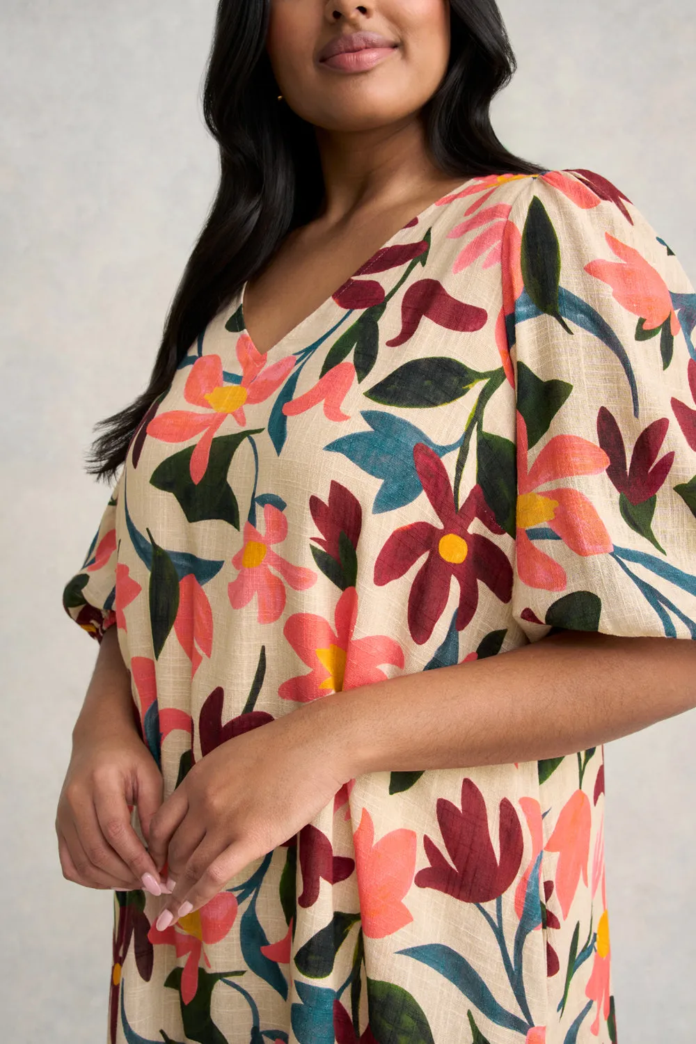Printed Swing Dress - Joyful Floral