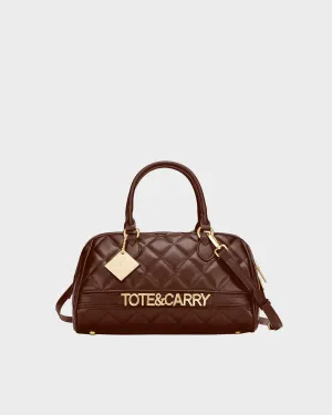Quilted Couture Italy Purse in Chocolate