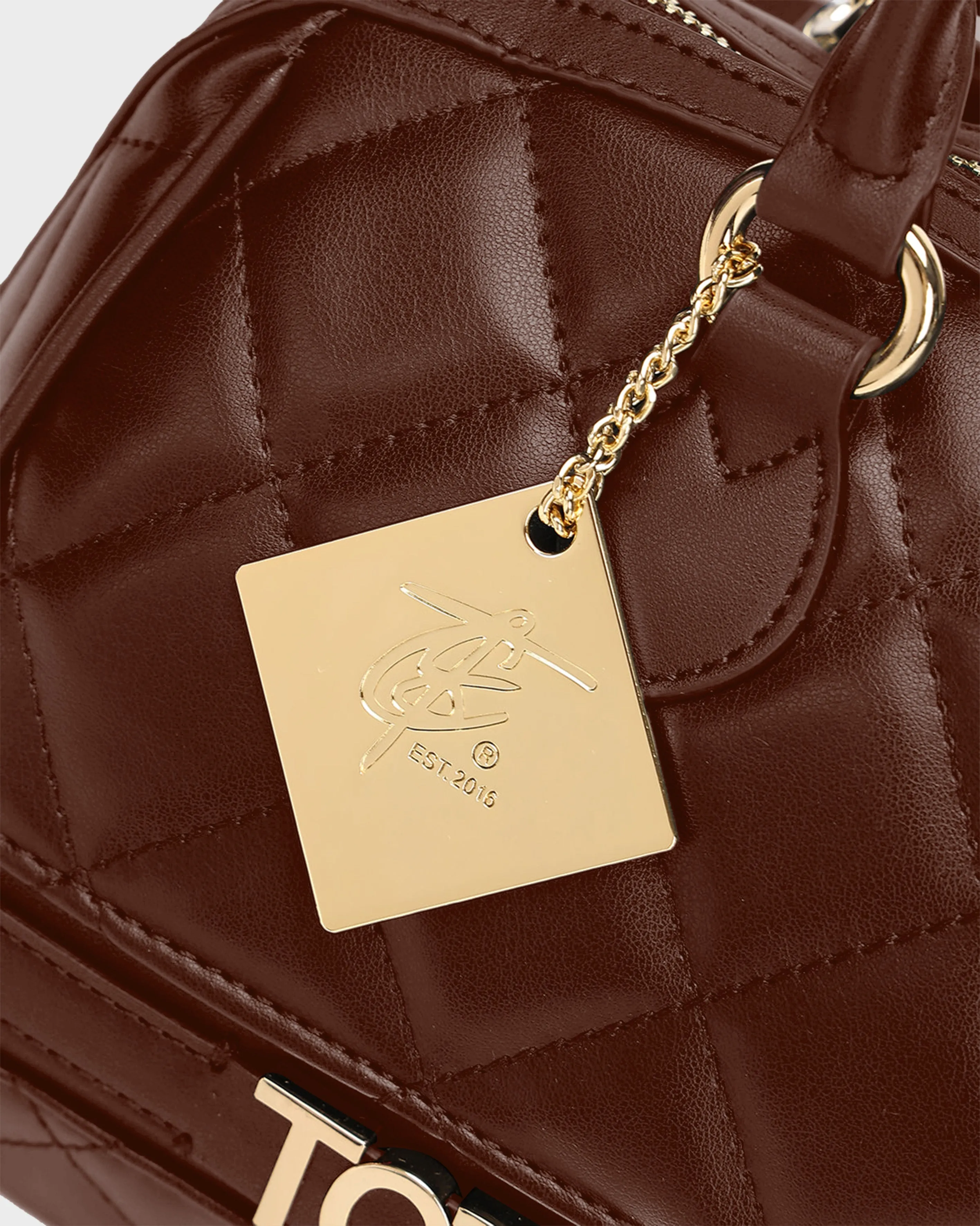 Quilted Couture Italy Purse in Chocolate