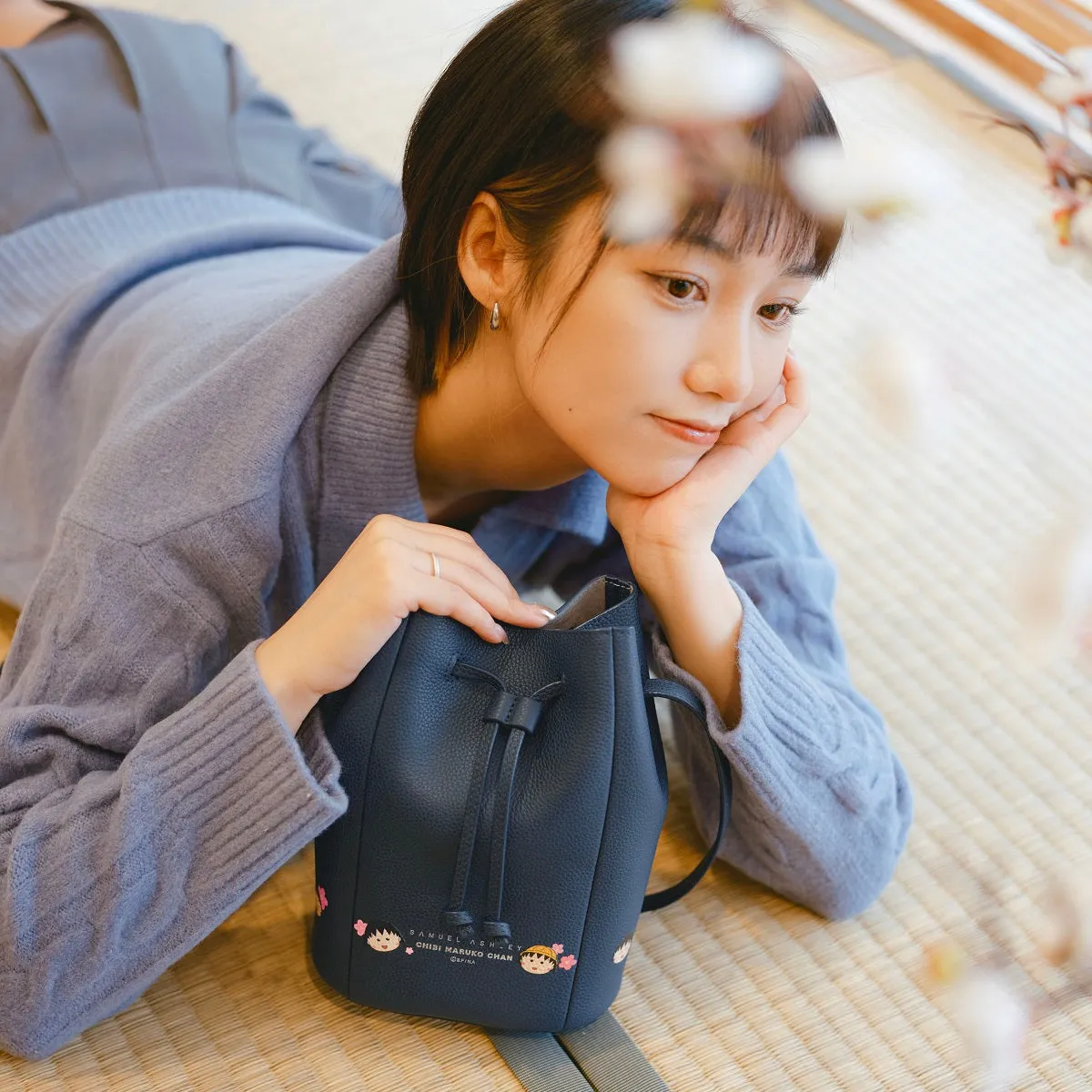Samuel Ashley x Chibi Maruko Chan Leather Bucket Bag