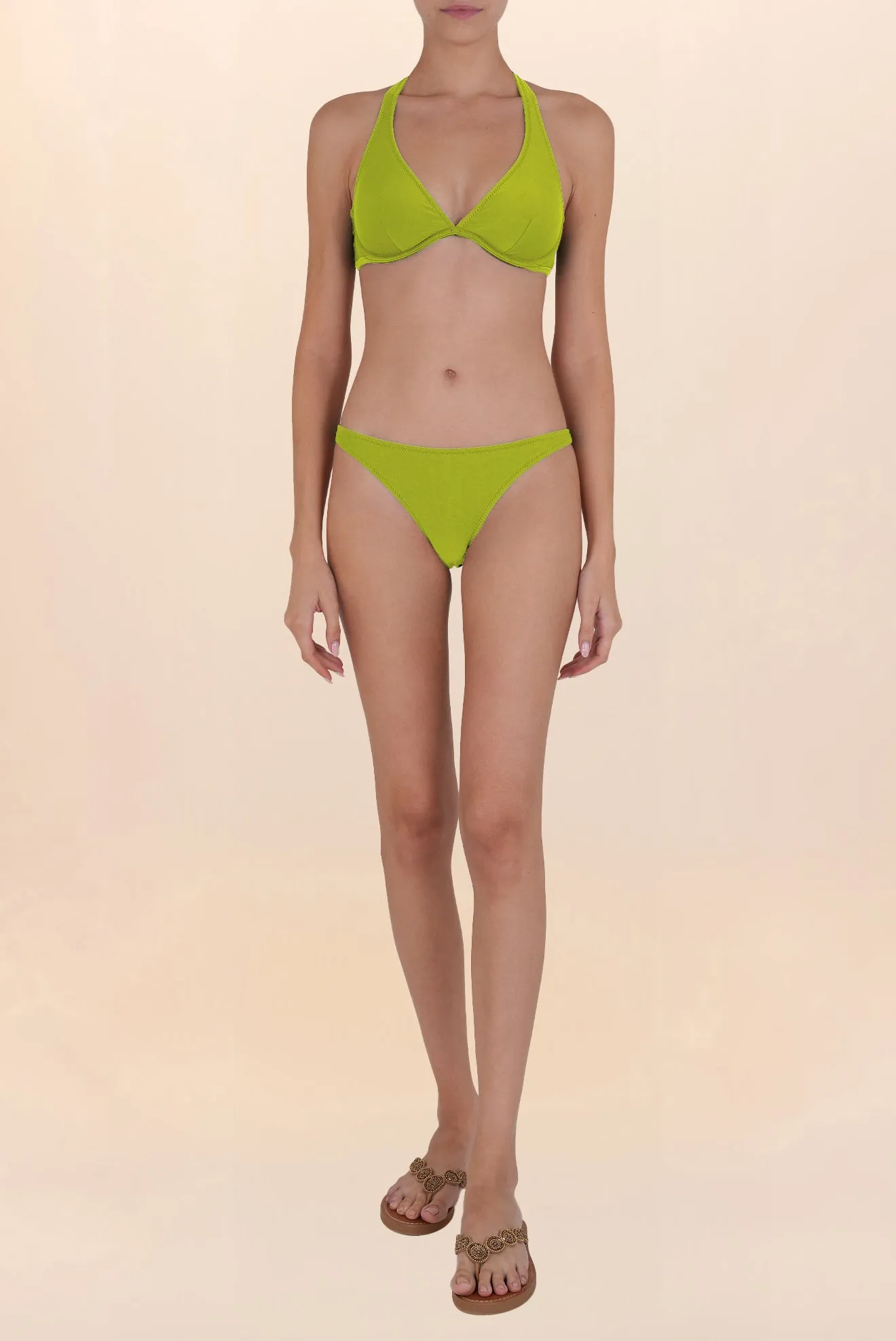 Seam Bikini Bottom Green Lime