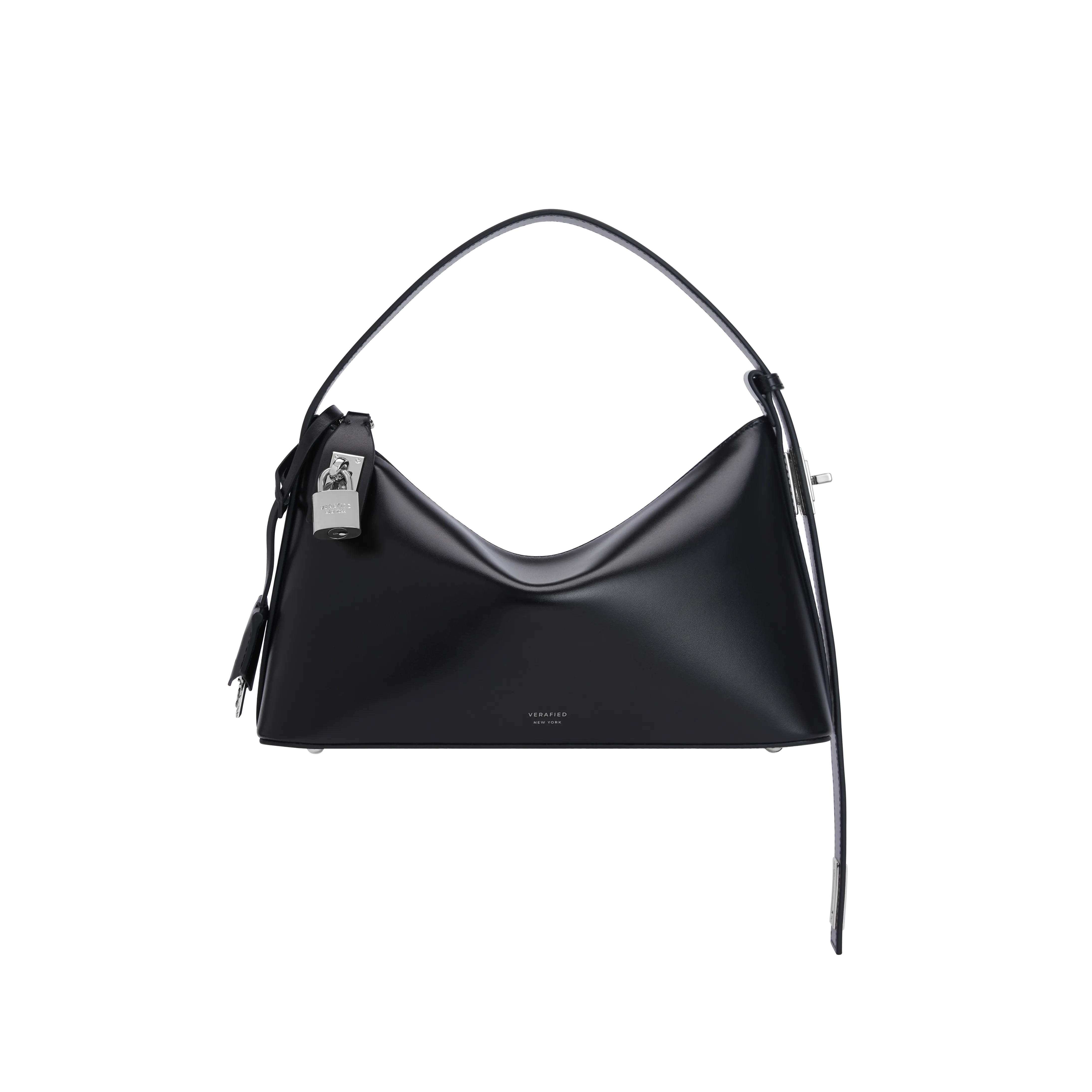 Silver Black Hobo Bag
