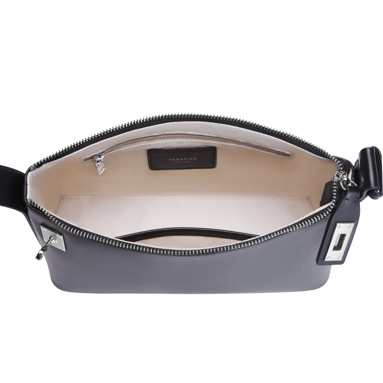 Silver Black Hobo Bag