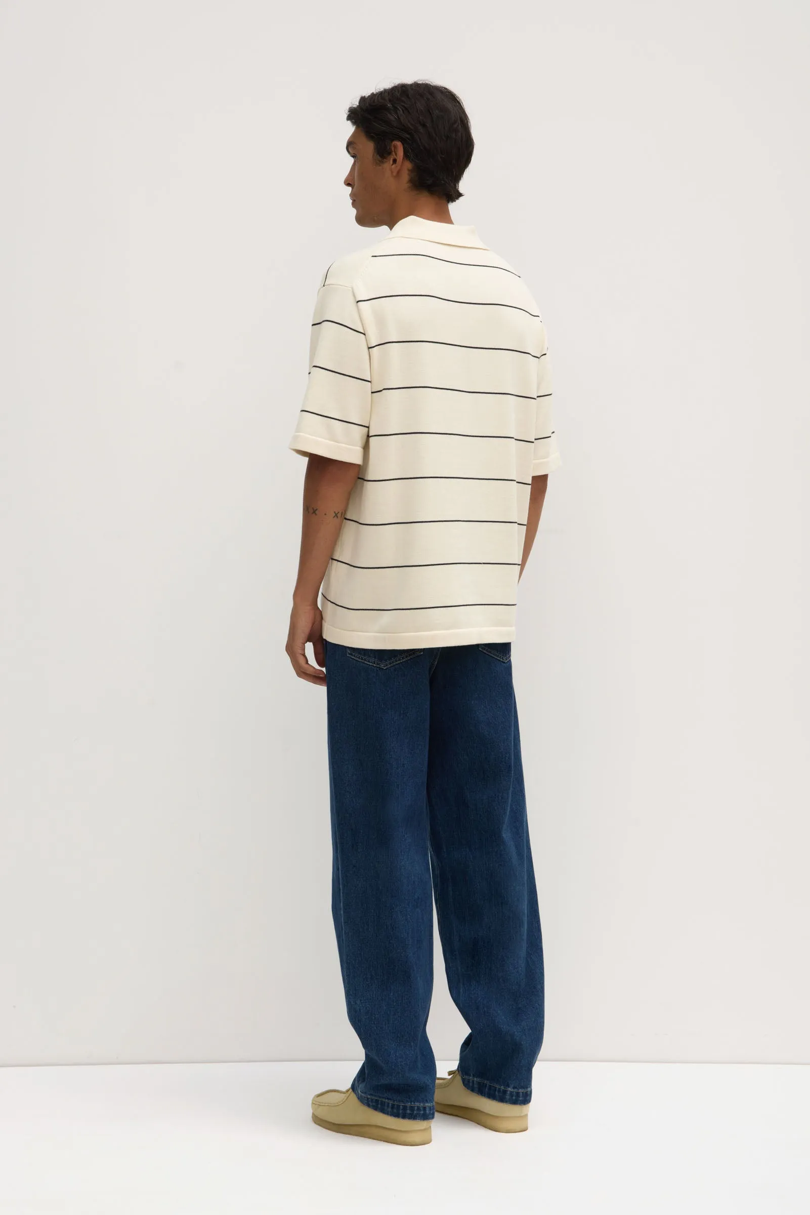 Simon Stripe Knit Polo