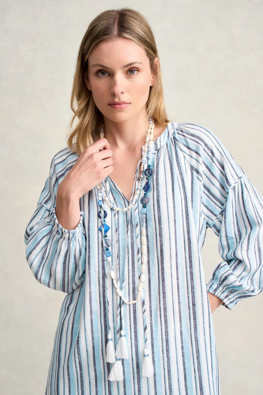 Stripe Kaftan - Blue Multi Stripe